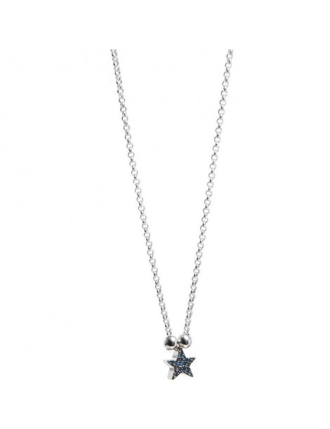 Jack&co | Dream | Collana in argento 925‰ con stella in pavè di zirconi blu | JCN0608