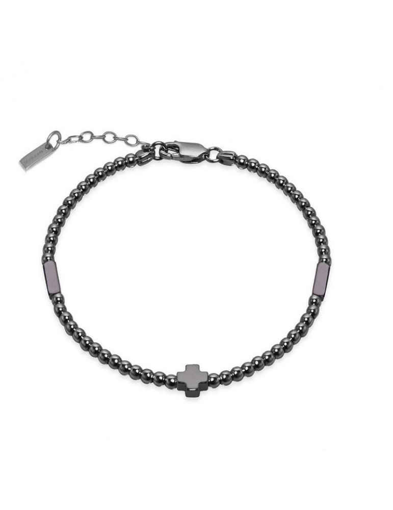 Jack&co | Cross-Over | Bracciale in argento 925‰ brunito con elementi | JUB0042