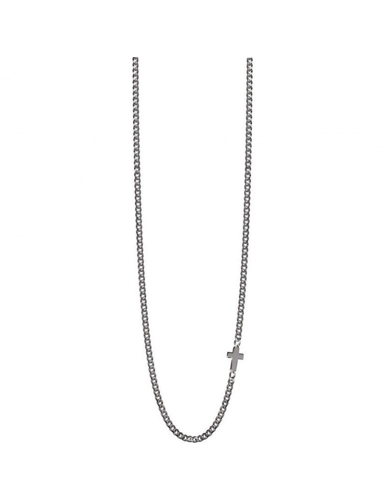 Jack&co | Cross-Over | Collana in argento 925‰ brunito con croce | JUN0010