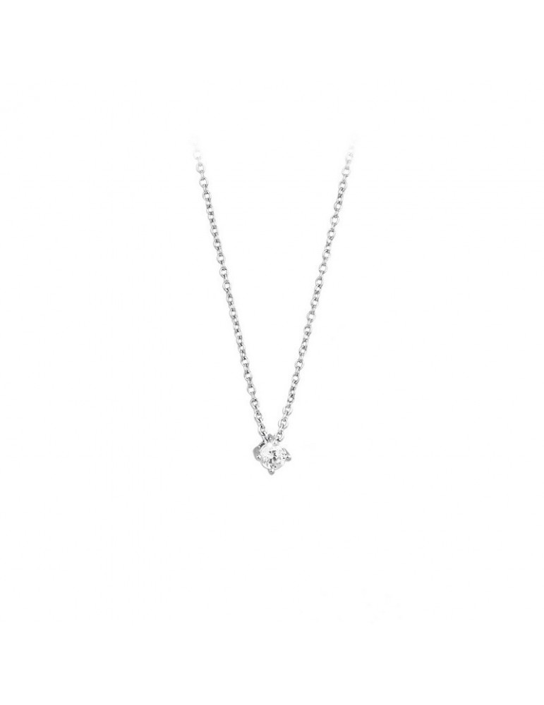 Mabina gioielli | Shiny | Collana in argento 925‰ con zircone bianco | 553011