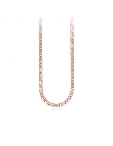 Mabina gioielli | Groumette | Collana in argento 925‰ rosato con zirconi bianchi | 553322