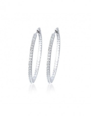 Mabina gioielli | Upper | Orecchini in argento 925‰ con zirconi bianchi | 563139