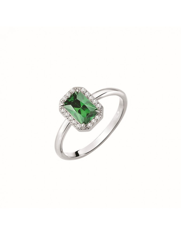 Morellato | Tesori | Anello in argento 925‰ con zircone verde e zirconi bianchi | SAIW760