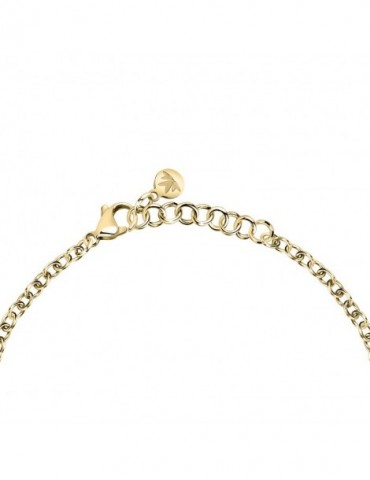 Morellato | Abbraccio | Bracciale in bronzo dorato con cuore e cristallo bianco | SAUB18