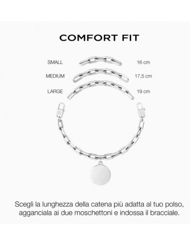 Kidult | Cuore | Mamma migliore del mondo | Bracciale a maglie in acciaio con ciondolo | 731926