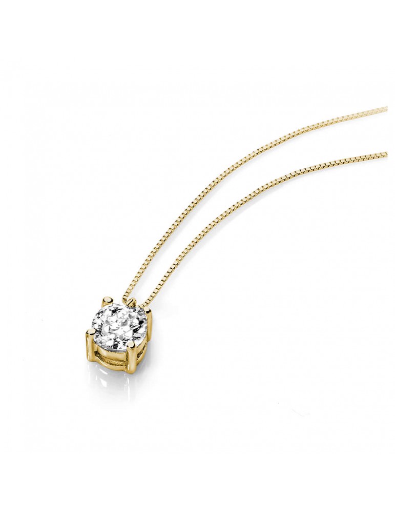 Ambrosia | Must Have Yellow | Collana in Oro 750‰ con zircone bianco | AGZ 116 G