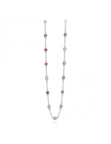 Mabina gioielli, Rainbow, Collana in argento 925‰ con zirconi multicolor. Referenza: 553313