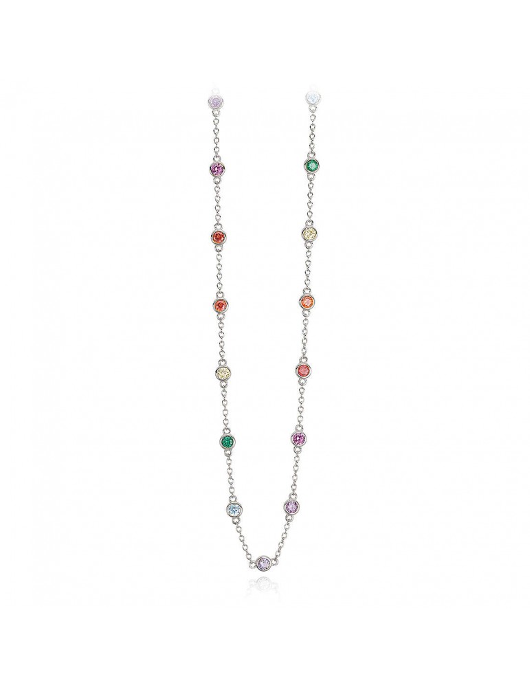 Mabina gioielli, Rainbow, Collana in argento 925‰ con zirconi multicolor. Referenza: 553313