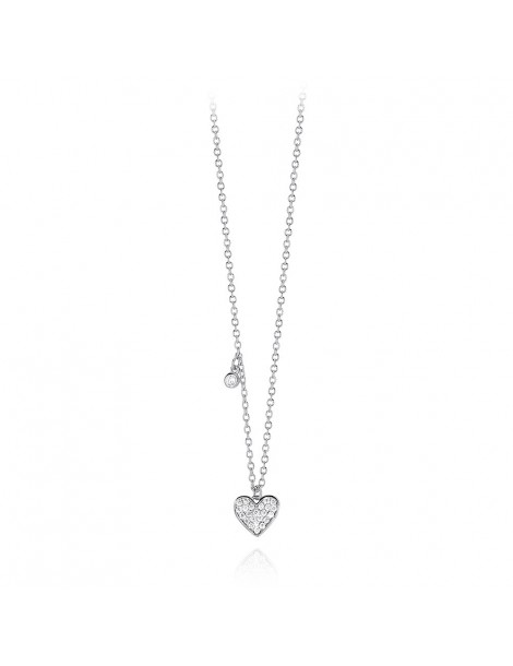 Mabina gioielli | One Love | Collana in argento 925‰ con cuore in pavè di  zirconi bianchi | 553286