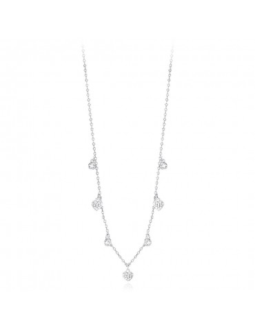 Mabina gioielli | Love-Light | Collana in argento 925‰ con ciondoli e zirconi bianchi | 553264