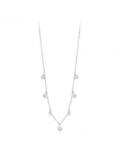 Mabina gioielli | Love-Light | Collana in argento 925‰ con ciondoli e zirconi bianchi | 553264