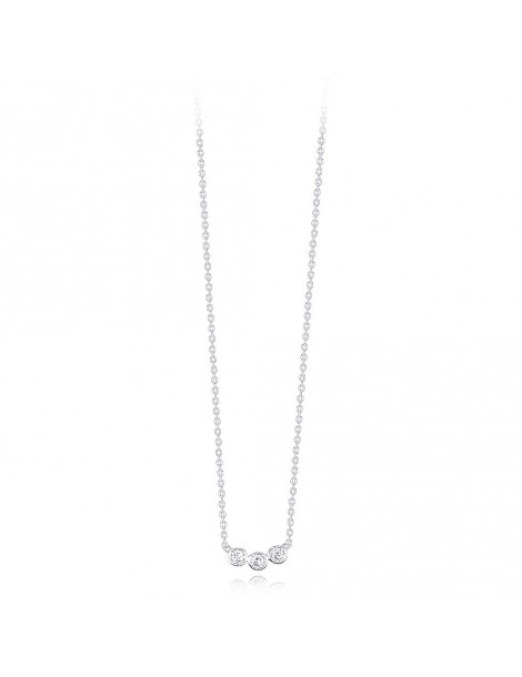 Mabina gioielli | Trilogy | Collana in argento 925‰ con zirconi bianchi | 553262