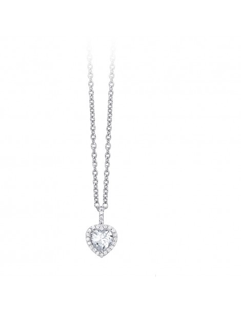 Mabina gioielli | Love Affair | Collana in argento 925‰ con cuore in zirconi bianchi | 553103