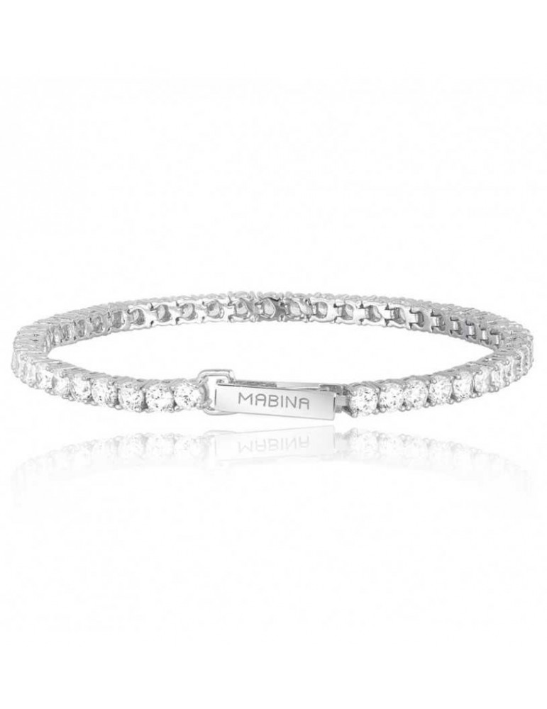 Mabina gioielli | Tennis Club | Bracciale tennis in argento 925‰ con zirconi bianchi | 533019M