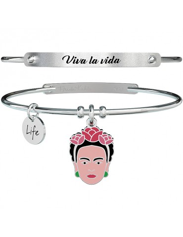 Kidult | Viva La Vida | Bracciale in acciaio rigido con ciondolo | 731603