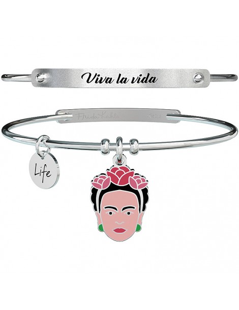 Kidult | Viva La Vida | Bracciale in acciaio rigido con ciondolo | 731603